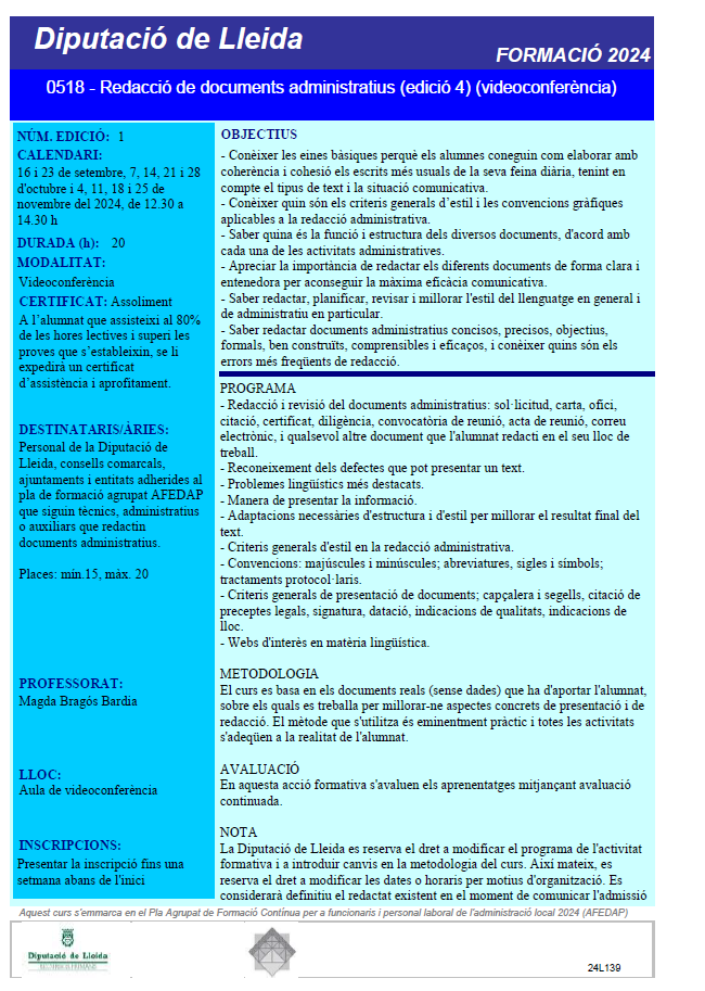 2024.05.018 - Redacció de documents administratius (edició 4)